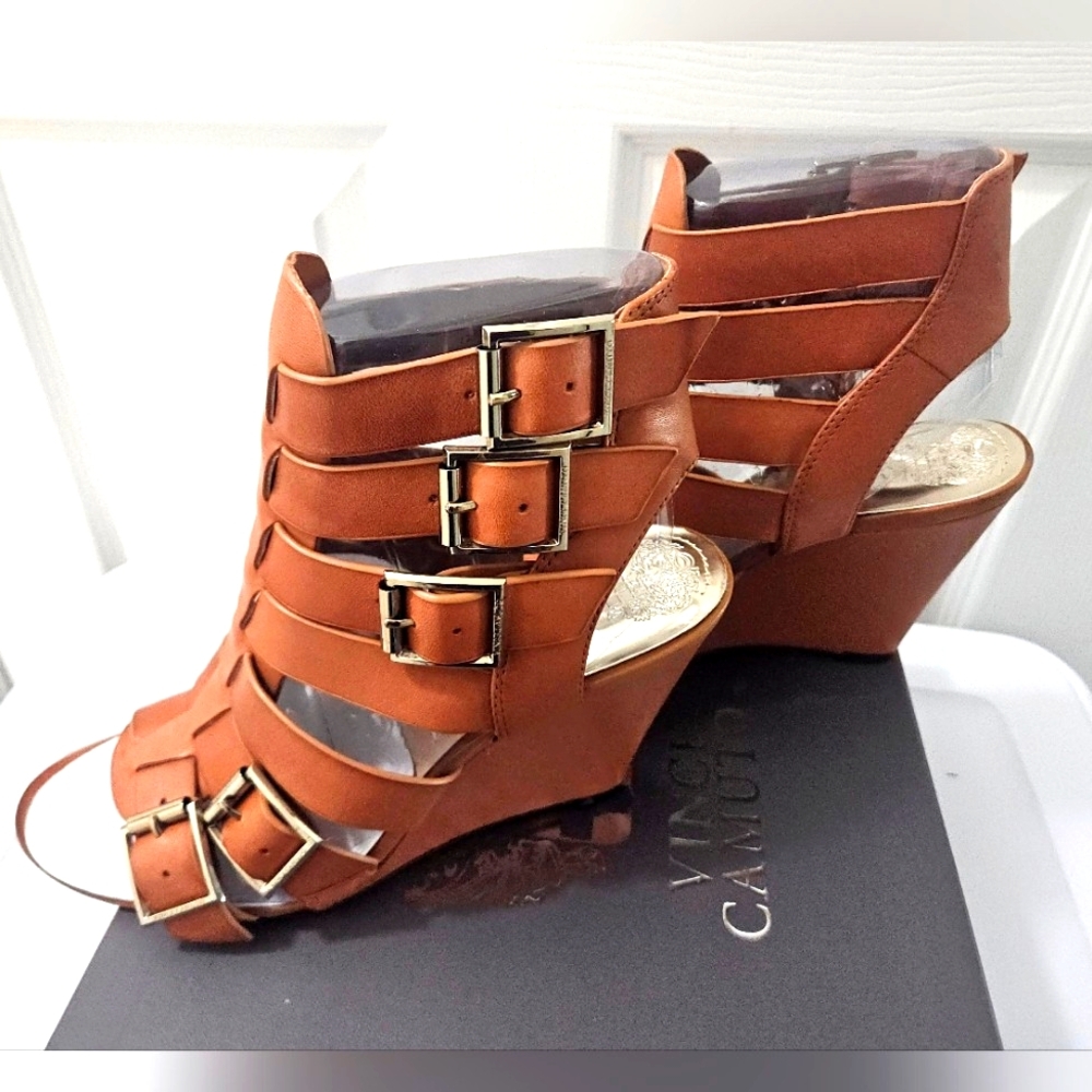 Vince Camuto Women's Brown Wedge Sandals
